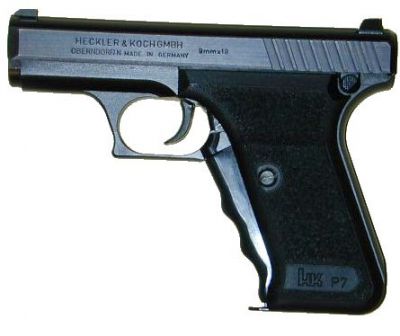 Heckler-Koch P7 PSP pistol, left side.