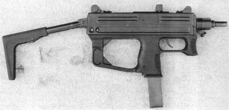  Ruger MP9 submachine gunwith buttstock in combat position.