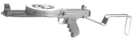  MGV-176 submachine gun, butt opened.