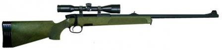 Steyr-Mannlicher SSG 69 sniper rifle, original military version with green stock and back-up iron sights.